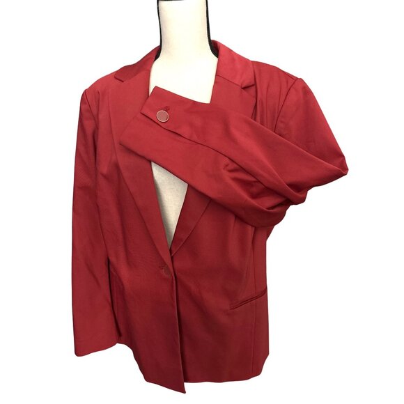 NWT Lane Bryant THE BRYANT BLAZER Red Body Skimming not Skin Tight Lined Size 22 - Picture 3 of 7